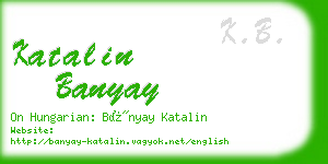 katalin banyay business card